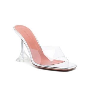Amina Muaddi Lupita 95mm transparent mules